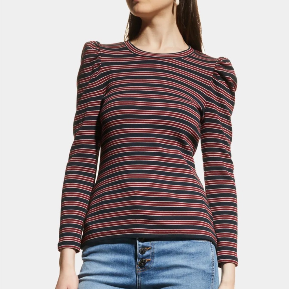 Veronica Beard Multicolor Striped Long Sleeve Top